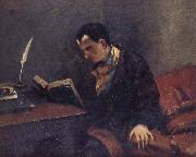 Gustave Courbet Portrait of Baudelaire oil